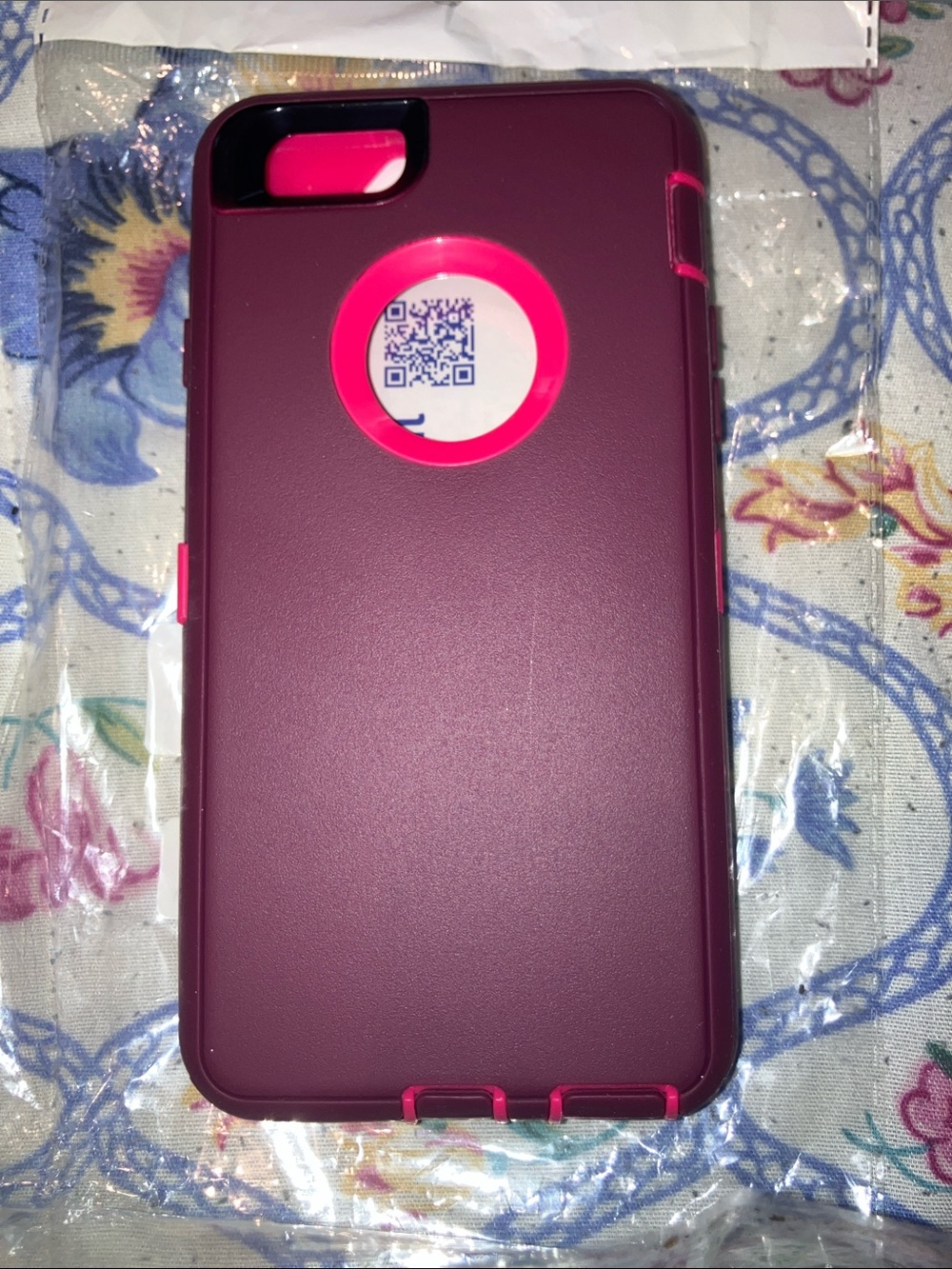 Apple iPhone Case pink and purple thick Protective Cover for iPhone SE